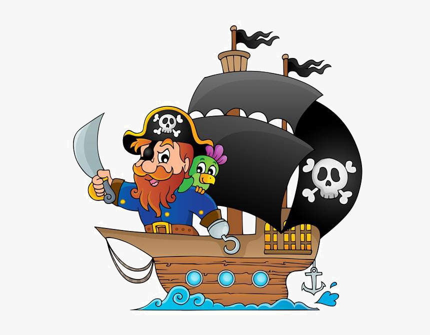 Piracy Cartoon Ship Royalty-free - Pirate Ship Clipart, HD Png Download ...