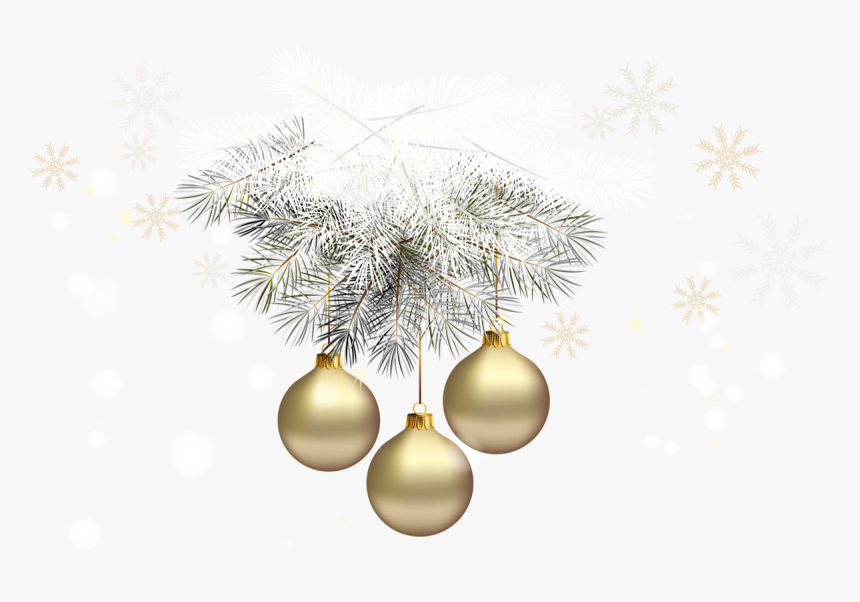 Silver Garland Png - Gold Christmas Ornament Png, Transparent Png, Free Download