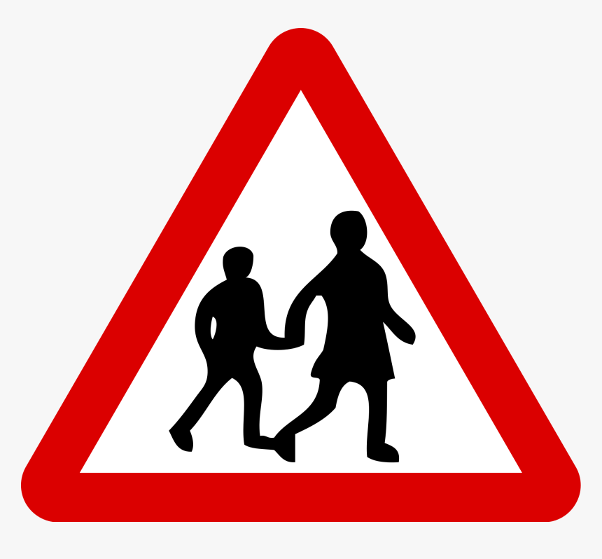 Transparent Blank Street Signs Png - School Crossing Road Sign, Png Download, Free Download