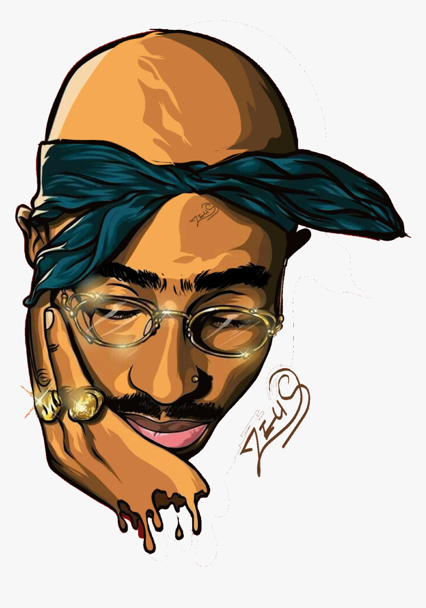 Tupac Amaru Shakur, Connu Sous Les Noms De De Makaveli - Cartoon Tupac, HD Png Download, Free Download