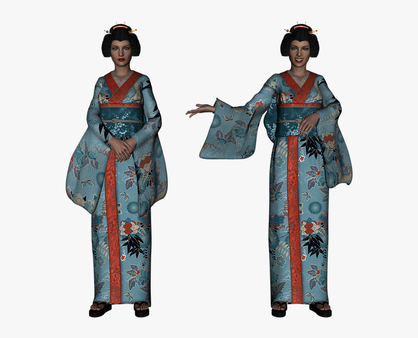 Geisha, Fantasy, Costume, Japanese, Female, Asian - 和服 3d, HD Png Download, Free Download