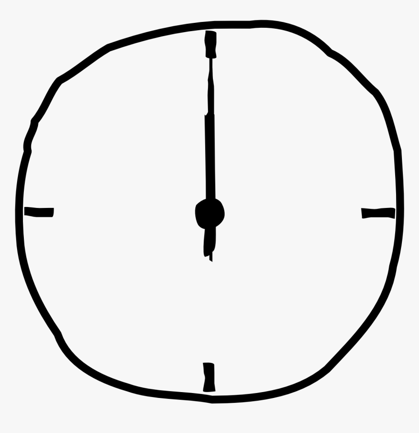 Clock Clipart - Clipart Library - صورة ساعة كرتون ابيض واسود, HD Png Download, Free Download