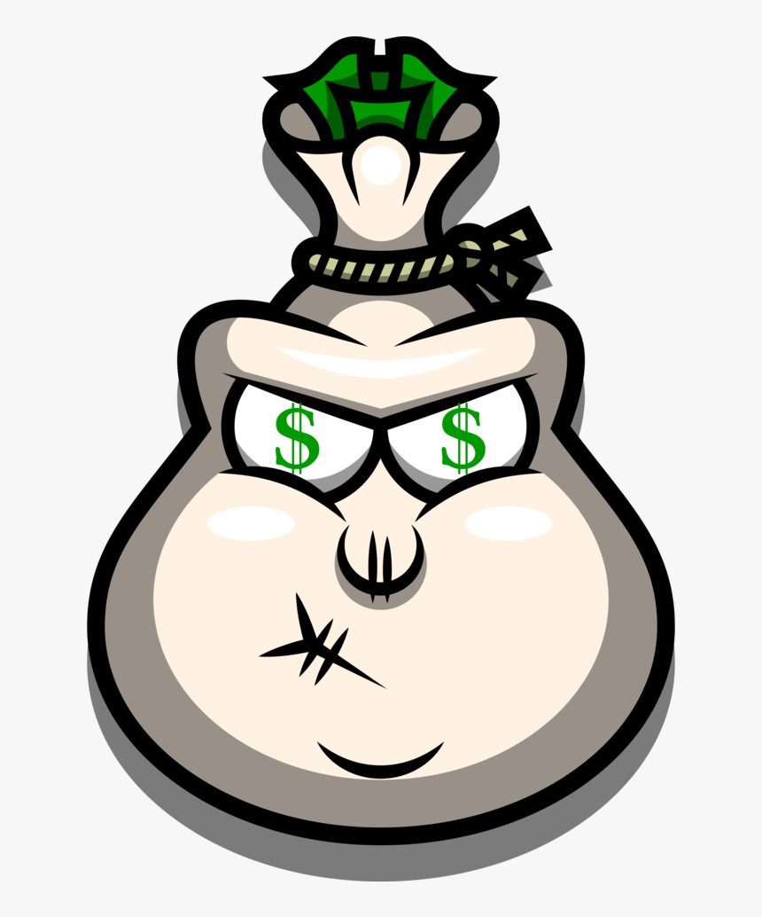 Cartoon Money Bag Png - Cartoon Money Bag Drawing, Transparent Png