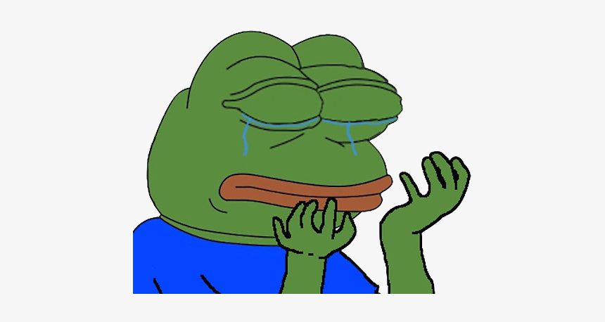 Frog - Pepe Frog Crying Png, Transparent Png, Free Download