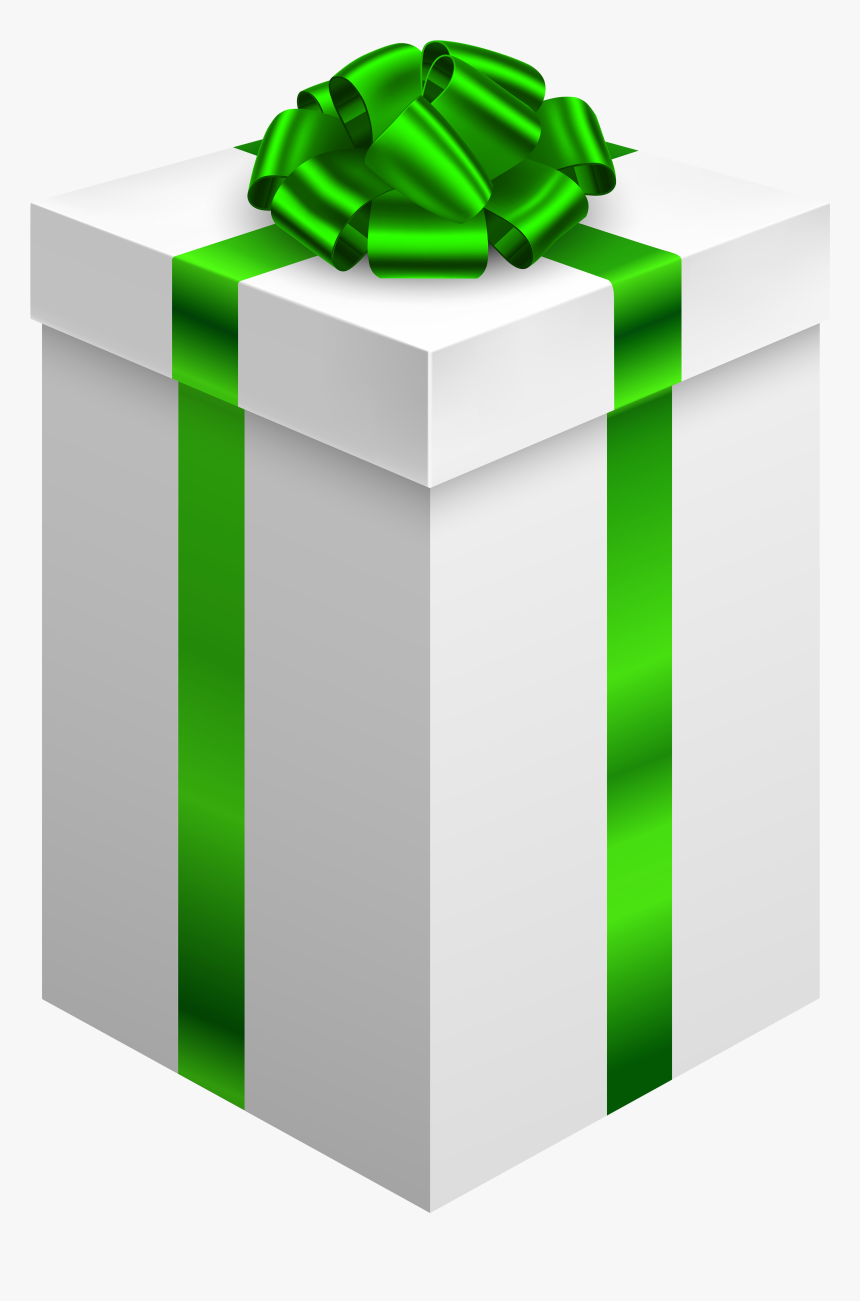 Gift Box With Green Bow Png Clipart - Gift Box Png Transparent, Png Download, Free Download