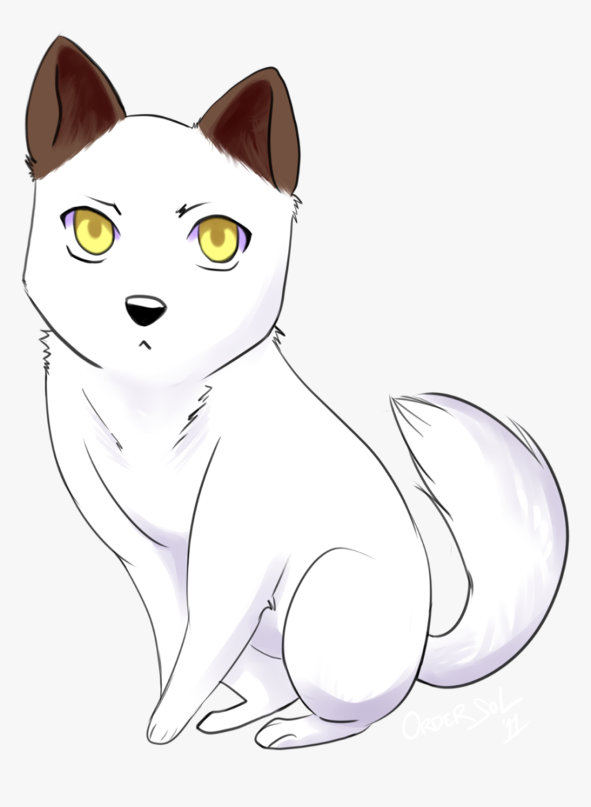 White Wolf Chibi - Cat Yawns, HD Png Download, Free Download