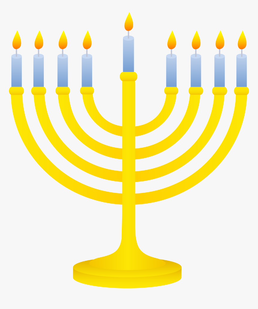 Golden Menorahs Background - Menorah With Candles, HD Png Download, Free Download