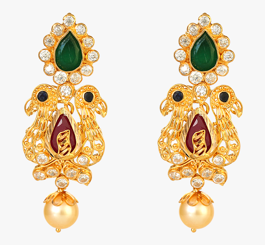 Earrings Collections South Indian - Gold Ornaments Png, Transparent Png, Free Download