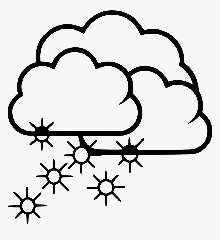 Clouds Clipart Black And White, HD Png Download - kindpng.