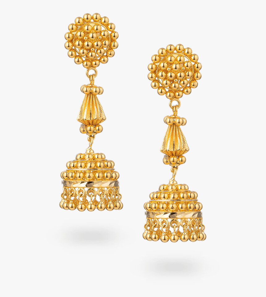 22ct Gold Jhumka Earring, HD Png Download, Free Download