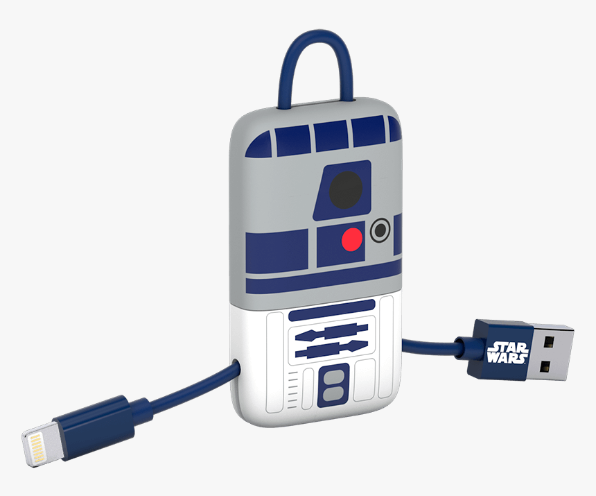 Star Wars Tlj R2d2 Keyline Lightning Cable 22cm Image, HD Png Download, Free Download