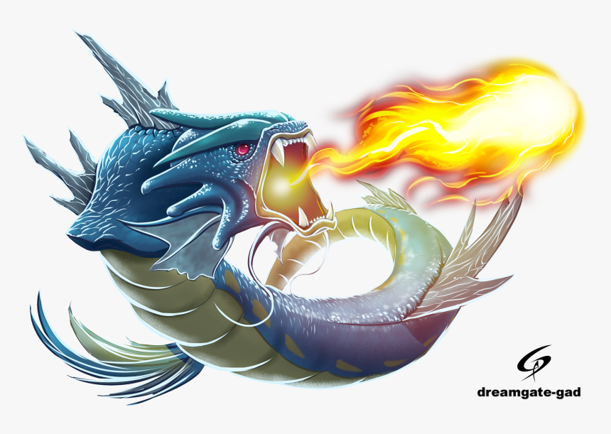 Gyarados Used Dragon Rage By Dreamgate Gad, HD Png Download, Free Download