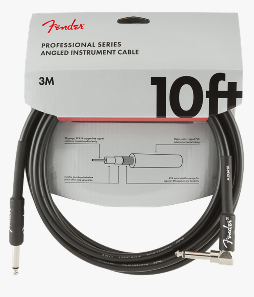 Fender Professional Series Instrument Cable, Straight-angle,, HD Png Download, Free Download