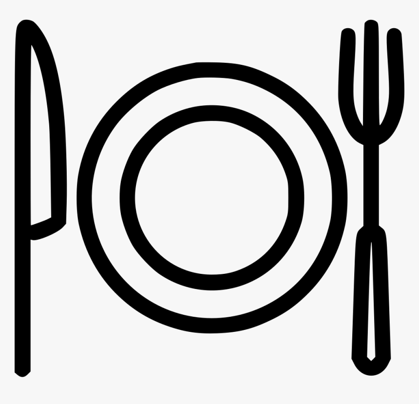 Plate With Fork And Knife, HD Png Download, Free Download