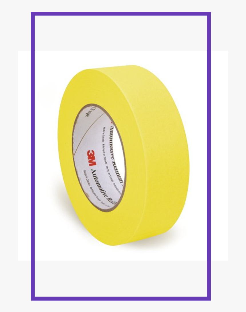 3m 06654 Refinish Masking Tape, 36 Mm X 55 M, Yellow,, HD Png Download, Free Download