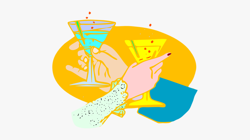 Vector Illustration Of Drink Toast, HD Png Download, Free Download