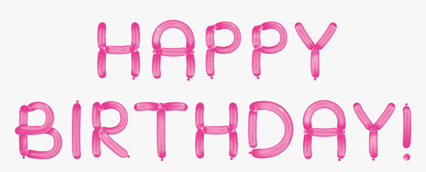 Happy Birthday With Pink Balloons Gallery View, HD Png Download, Free Download