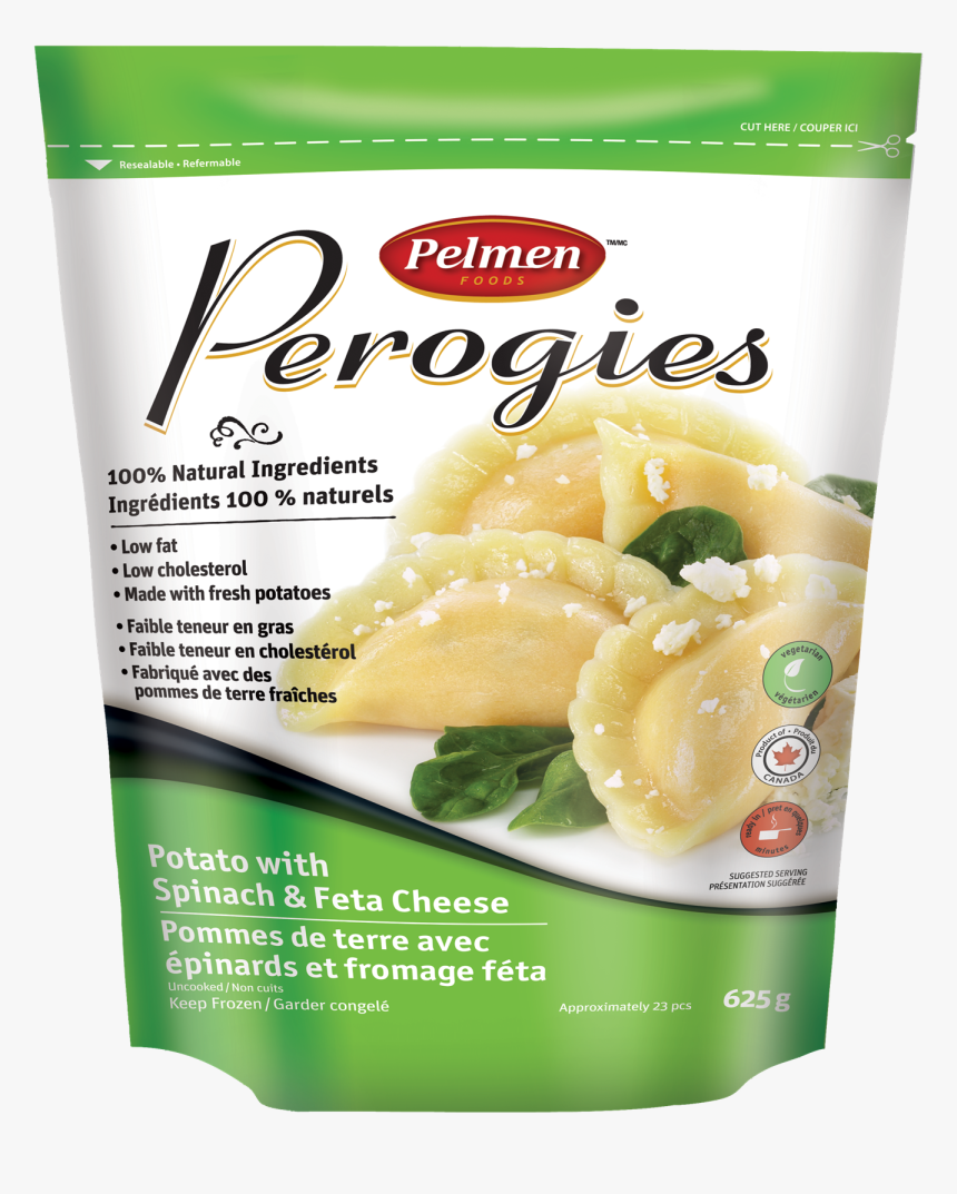 Potato With Spinach & Feta Cheese Perogies, HD Png Download, Free Download