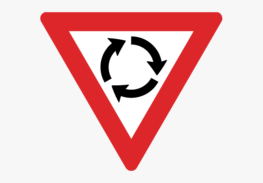 Australian Roundabout Warning Sign, HD Png Download, Free Download