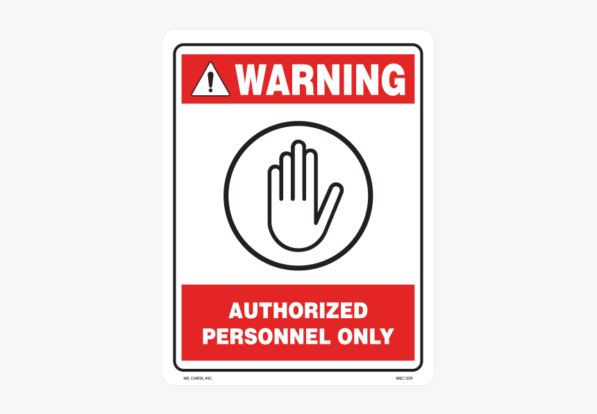 Warning Authorized Personnel Only Vinyl Decal, HD Png Download, Free Download