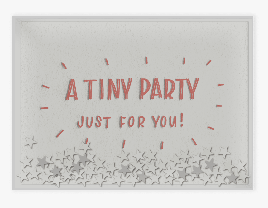 Confetti Tiny Party Letterpress Card Packaged, HD Png Download, Free Download