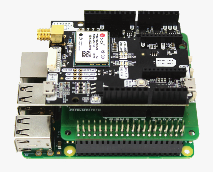 Raspberry Pi With Simplertk2b, HD Png Download, Free Download