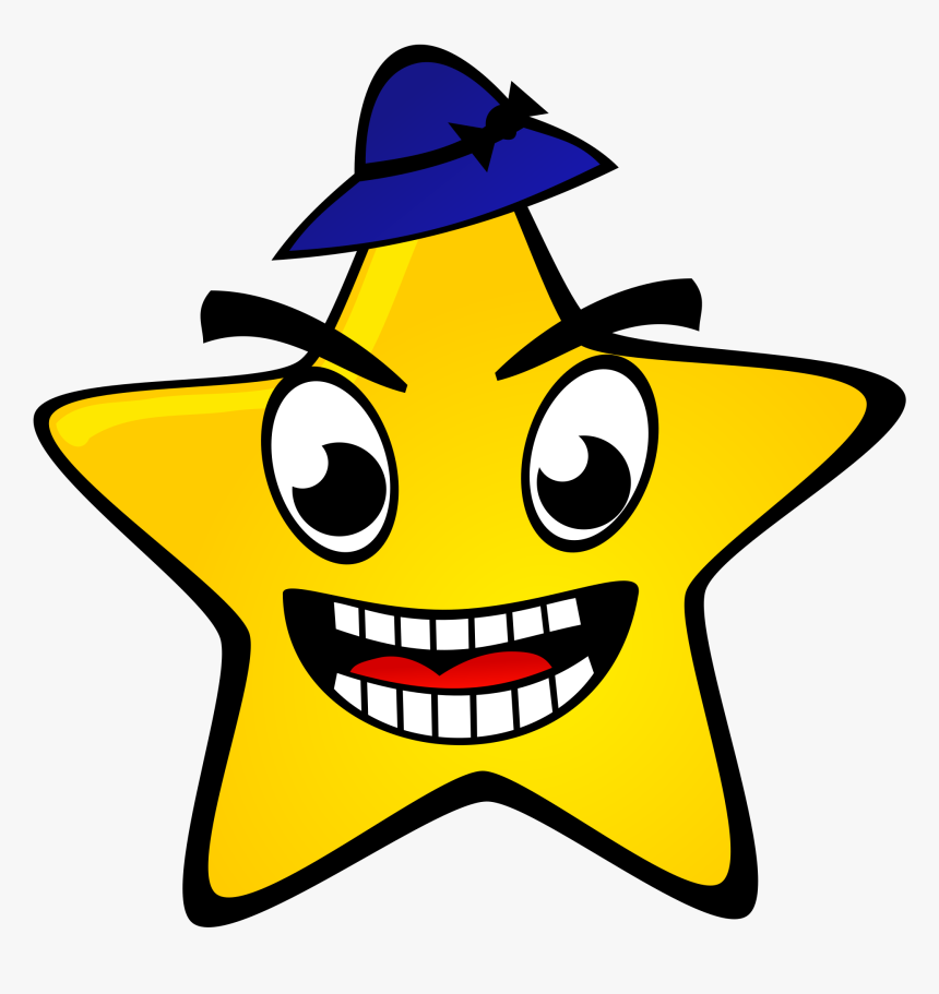 Free Starry Night - Funny Star Clipart, HD Png Download - kindpng