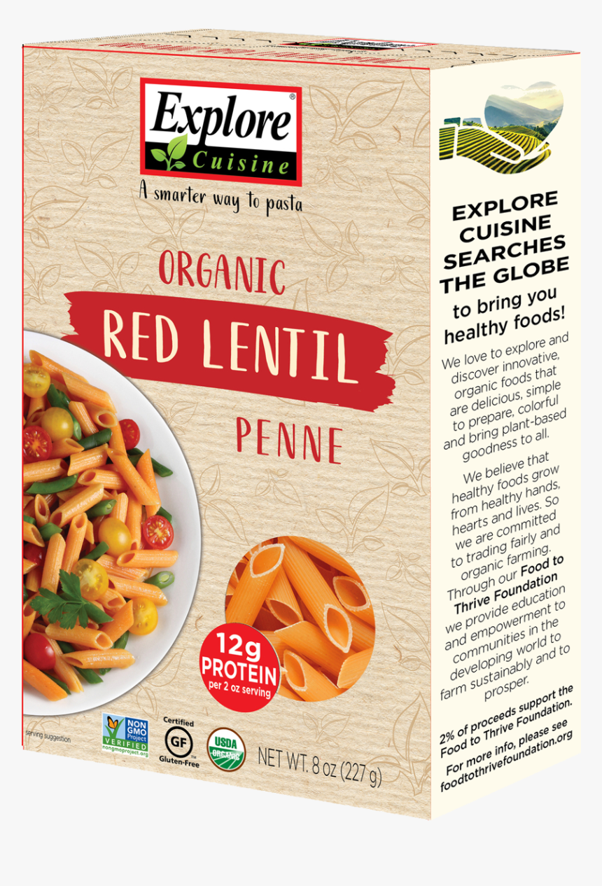 Organic Red Lentil Penne"
 Data Fancybox Href="https - Explore Cuisine Edamame Spaghetti, HD Png Download, Free Download