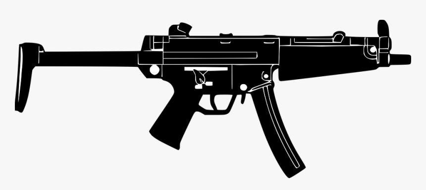 Assault Rifle, Rifle, Automatic Weapon, Gun, Mp5 - Smg With Folding Stock, HD Png Download, Free Download