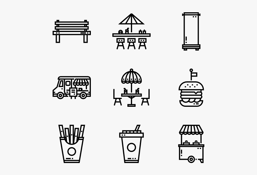 Food Truck Png - Food Truck Line Icon, Transparent Png, Free Download