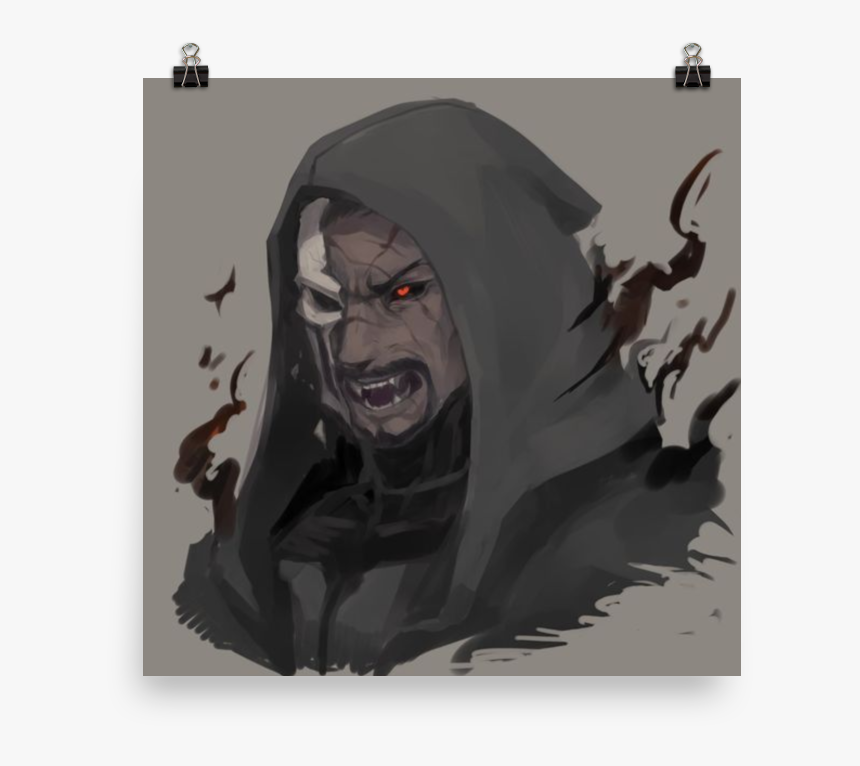 gabriel reyes reaper face hd png download kindpng gabriel reyes reaper face hd png