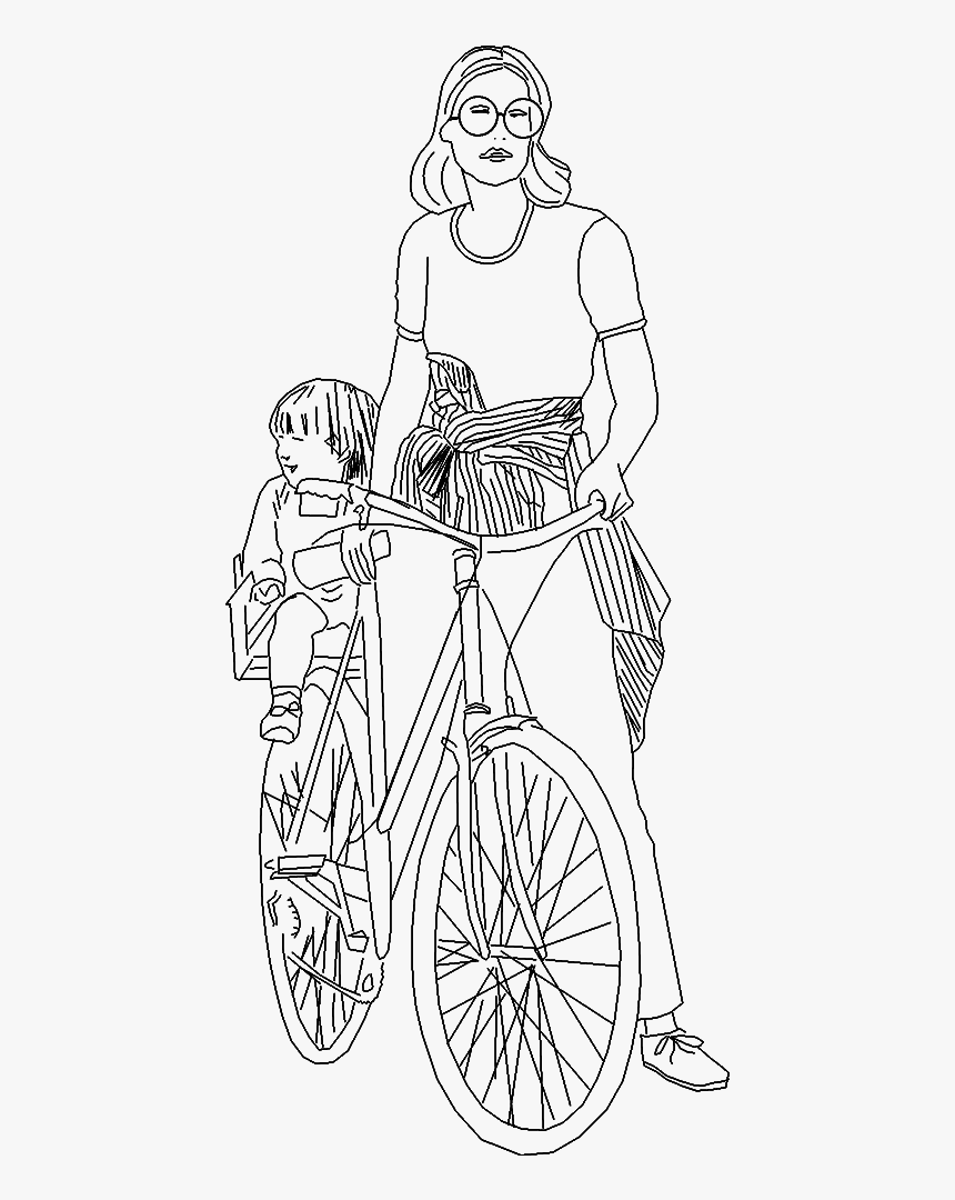 Cyclist Cad - Hybrid Bicycle, HD Png Download, Free Download