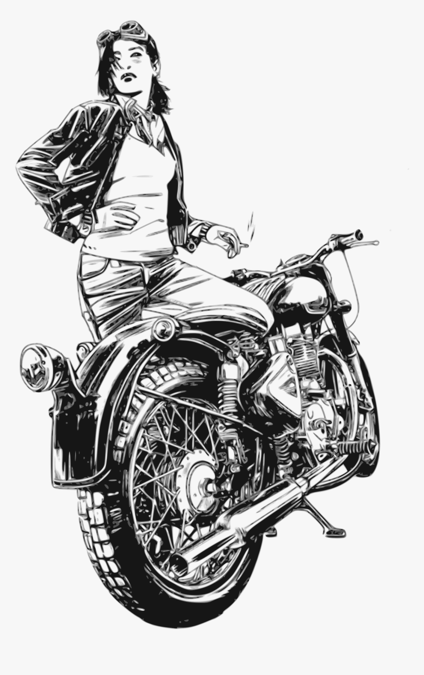 This Free Icons Png Design Of Motorbike, Woman, Motorcycle,, Transparent Png, Free Download