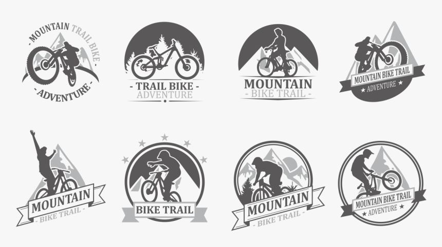 Bike Trail Labels Vector - Bike Trail Logo, HD Png Download, Free Download