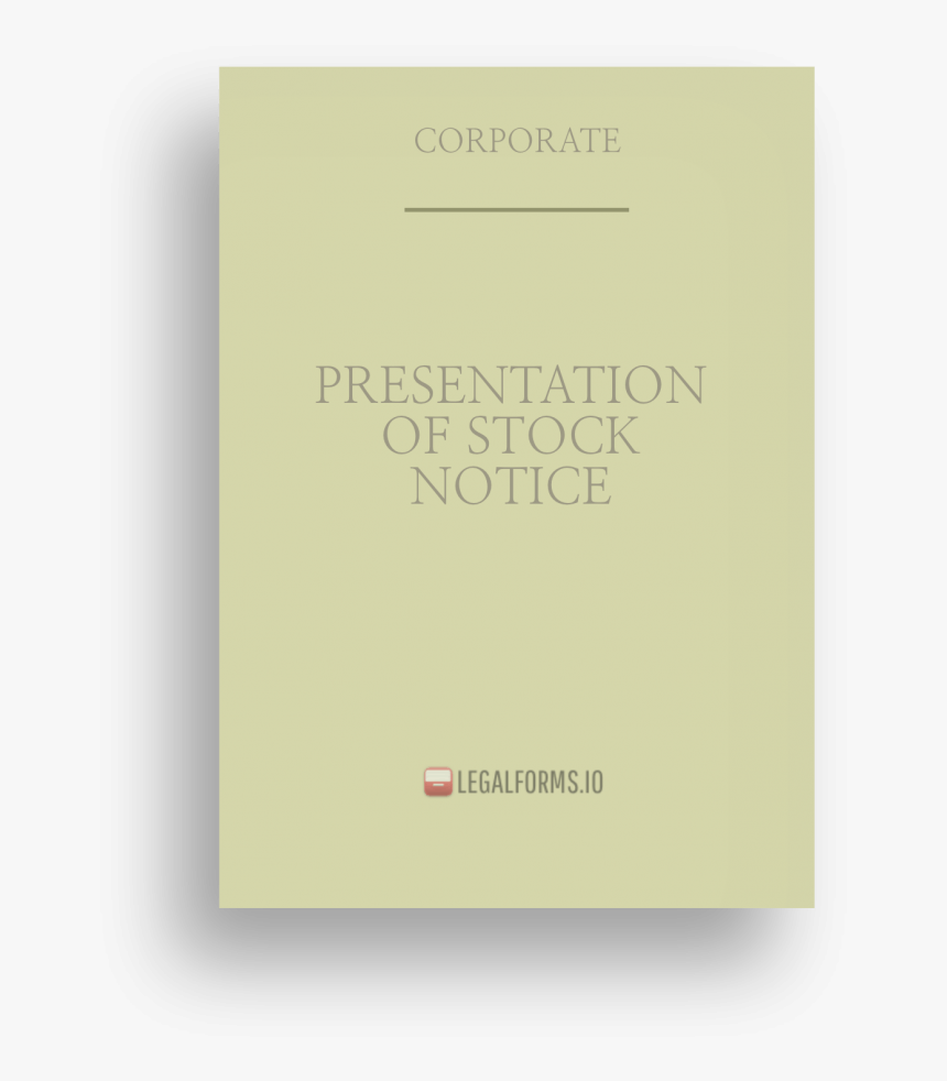 Presentation Of Stock Notice - Paper, HD Png Download, Free Download