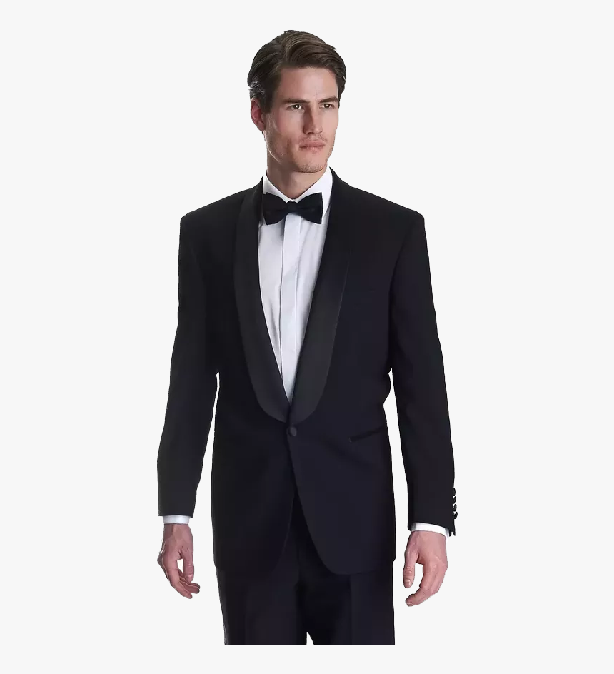 Black Tuxedo Suit Png Background - Black Suit Shawl Lapel, Transparent Png, Free Download