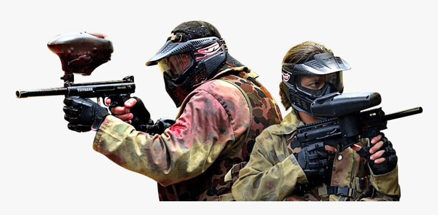 A Guy And A Girl, - Paintball .png, Transparent Png, Free Download