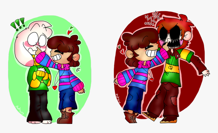 Undertale Frisk Chara And Asriel Hd Png Download Kindpng