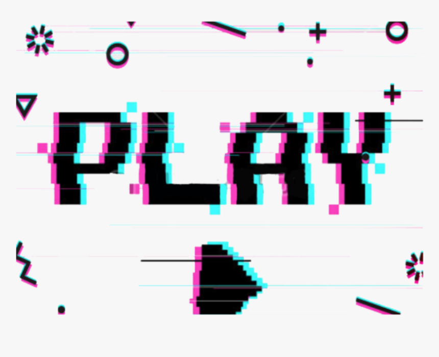 #ftestickers #text #glitcheffect #static #vhs #play - Play Glitch Effect Png, Transparent Png, Free Download