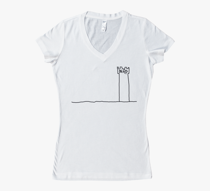 The Derp Tower Women"s V-neck - Active Shirt, HD Png Download, Free Download