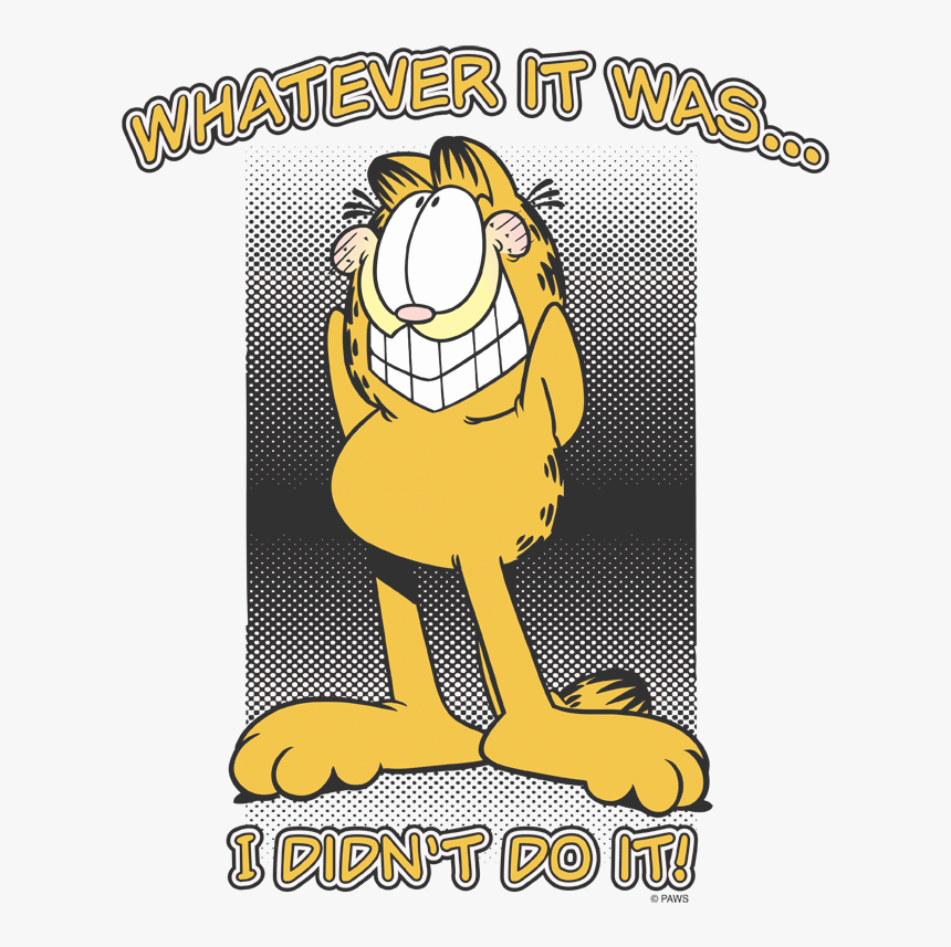 Garfield I Didnt Do It Men"s Regular Fit T-shirt - Cartoon, HD Png Download, Free Download