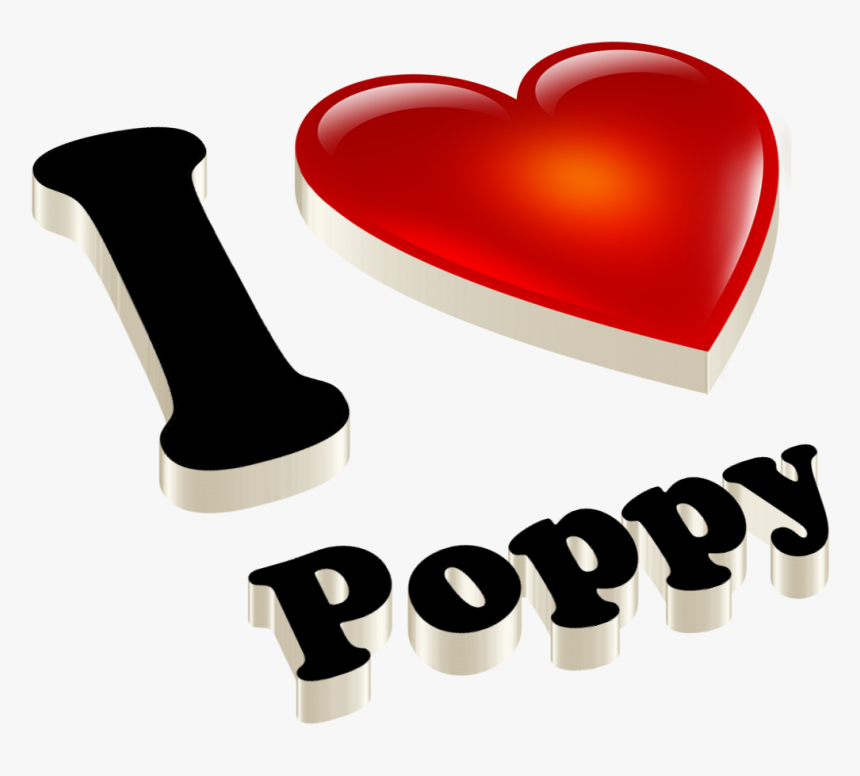 Poppy Heart Name Transparent Png - David Name, Png Download, Free Download