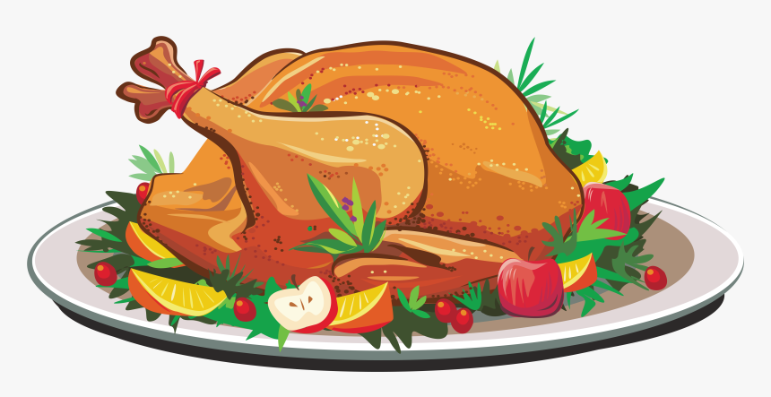 Pig Roast Turkey Meat Roasting Clip Art - Cooked Turkey Clipart, HD Png Download, Free Download