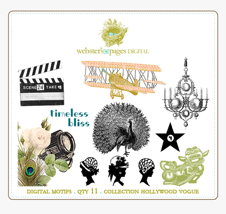 Hollywood Vogue Designs Digi Motifs - Illustration, HD Png Download, Free Download