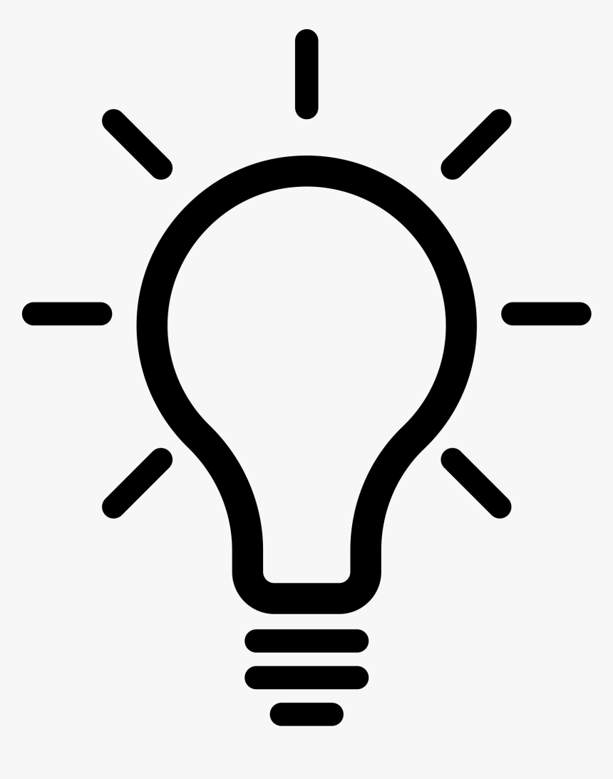 Light Bulb Png Icon - Light Bulb Icon Transparent, Png Download - kindpng