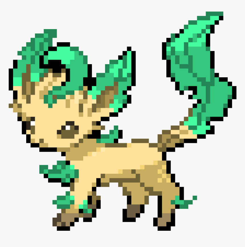 Leafeon Pixel Art, HD Png Download, Free Download