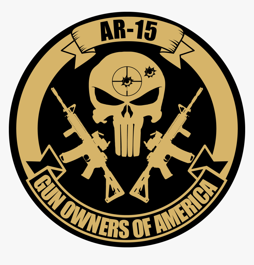 Punisher Gold Black - Ar15 Backgrounds, HD Png Download, Free Download