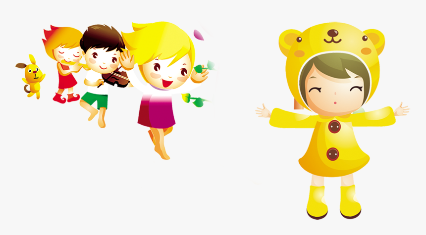 Children Playing Cartoon - Google, HD Png Download, Free Download