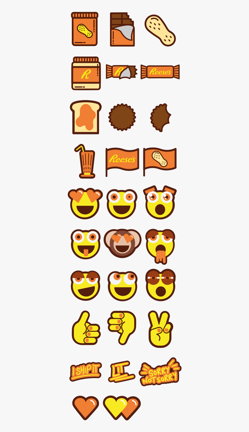 Peanut Butter Emoji Png - Reese's Emoji, Transparent Png, Free Download