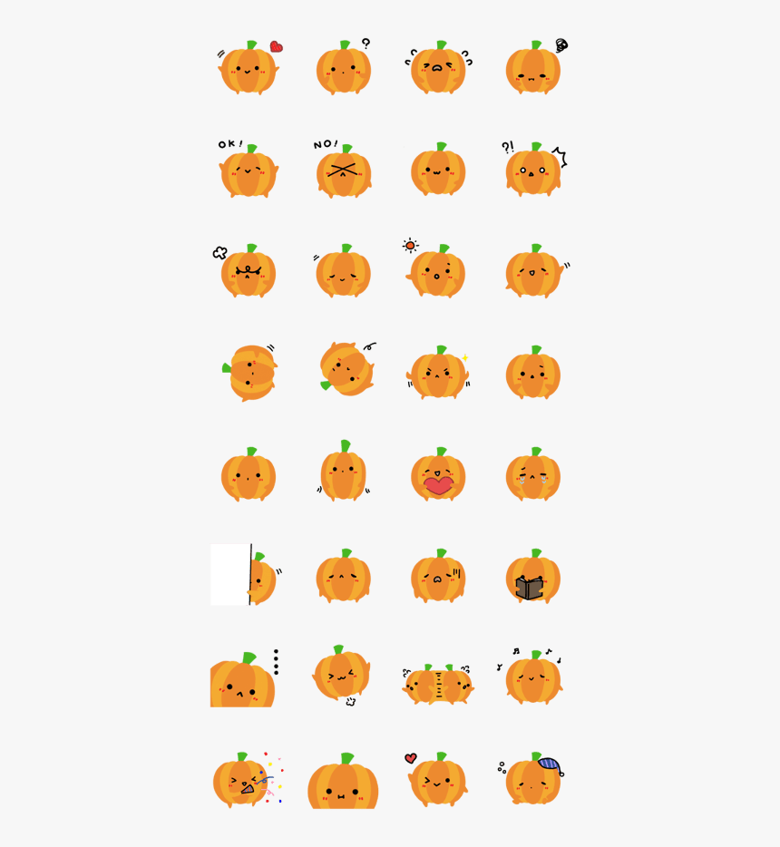 Pumpkin"s Cute Sticker - Cute Pumpkin Sticker Png, Transparent Png, Free Download